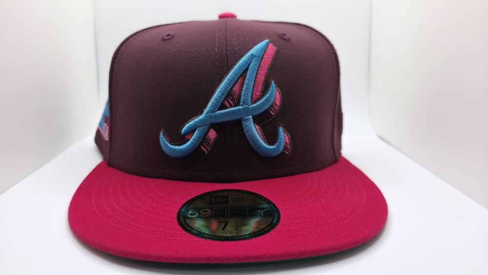 Atlanta Braves Hat New Era Fitted 7 1/2 "Gambit" 1990 All Star Patch Pinky UV